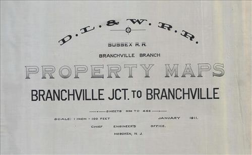 52417.LK--Property Maps--Sussex Railroad Company--Brachville Junction to Branchville, NJ