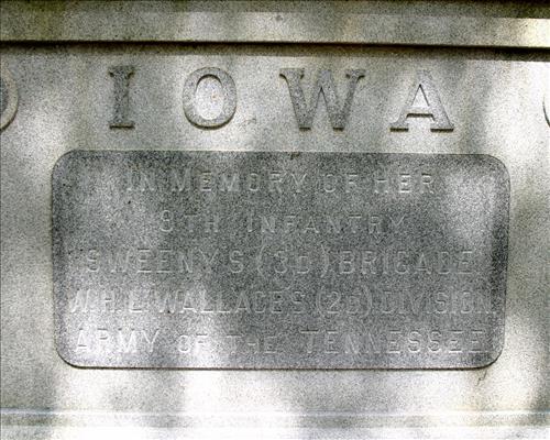 8th Iowa Infantry Monument at Shiloh National Military Park in May 2004