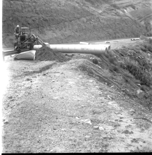 BW photos of rock slides in Kolob Canyons - 2x2.