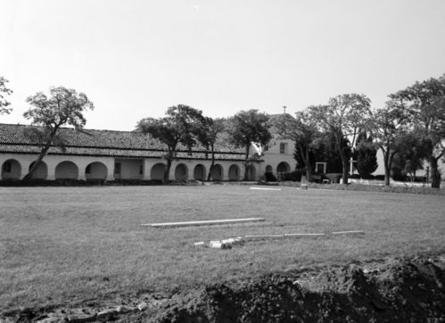 Mission San Juan Bautista in California in May 1958