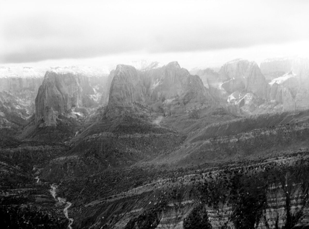 Aerial view of finger canyons, Kolob section.