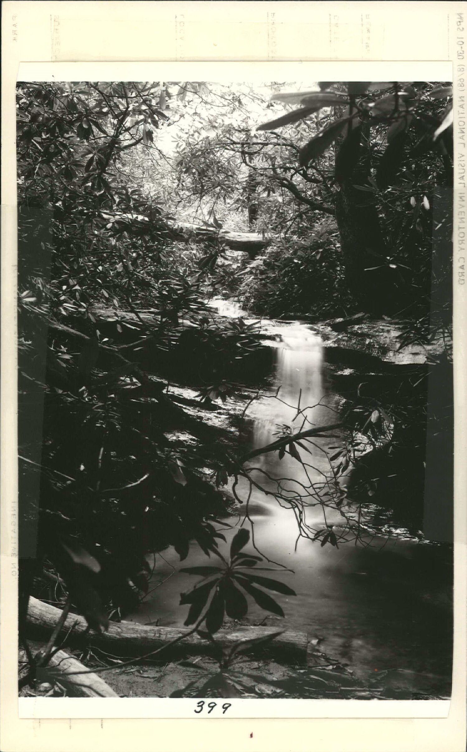 View of small waterfall