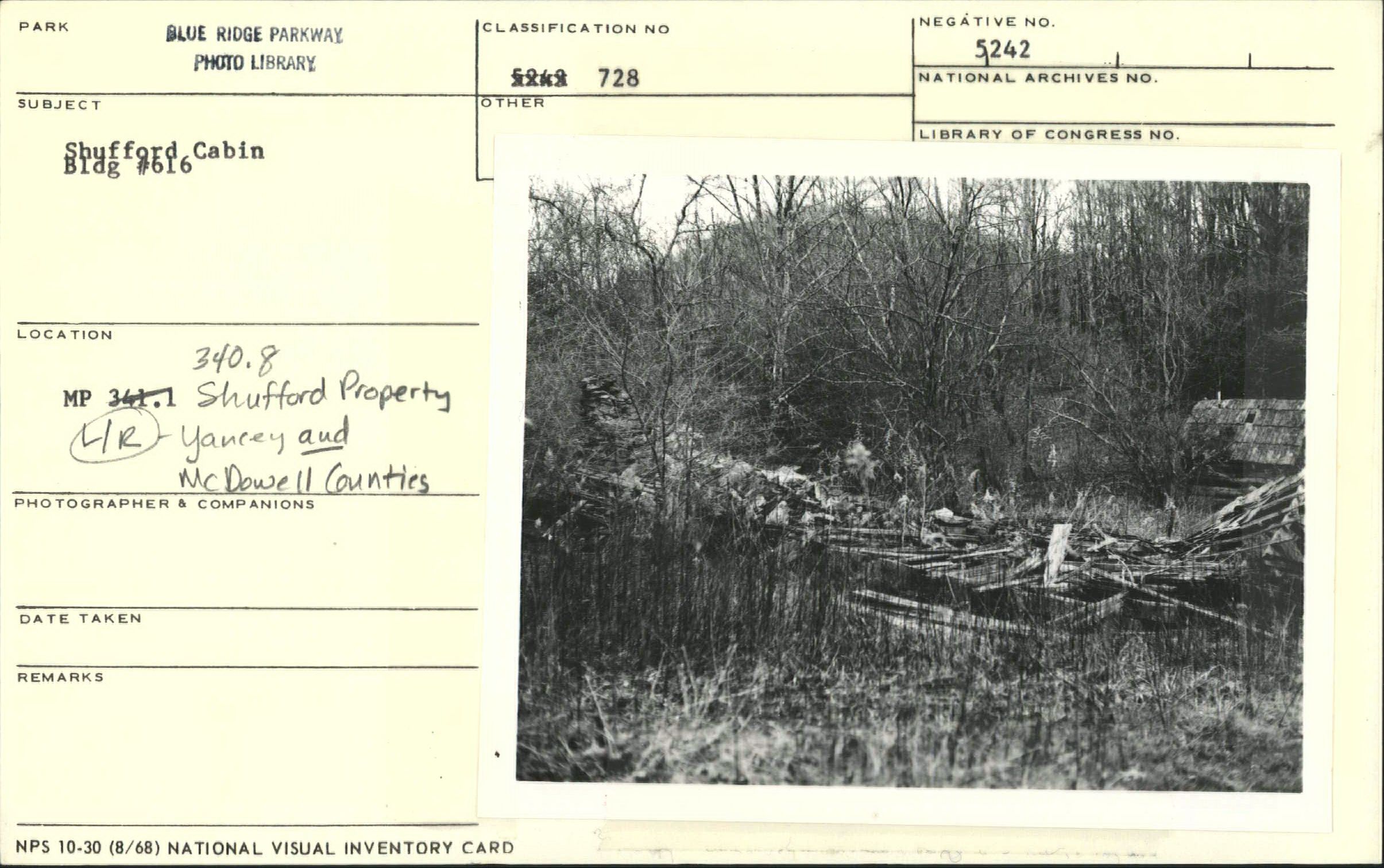 Shufford Cabin, Bldg. #616