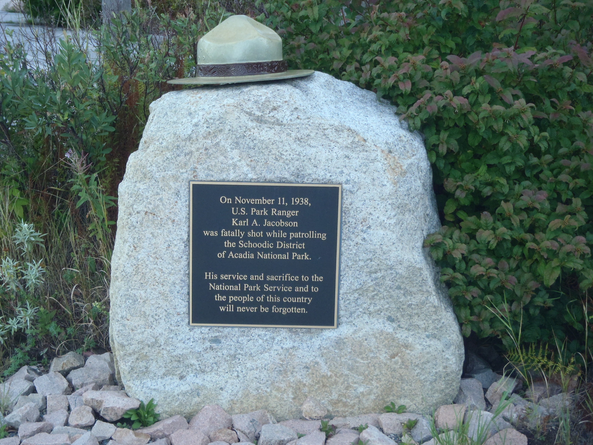Jacobsen Plaque, Schoodic, Acadia National Park