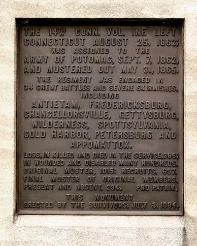 14th Connecticut Infantry Monument