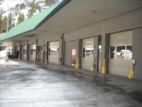Overhead door photos at Building #14, CRLA for replacement project documentation