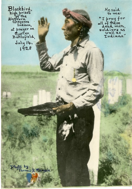 Blackbird Praying at the Custer Battlefield National Monument