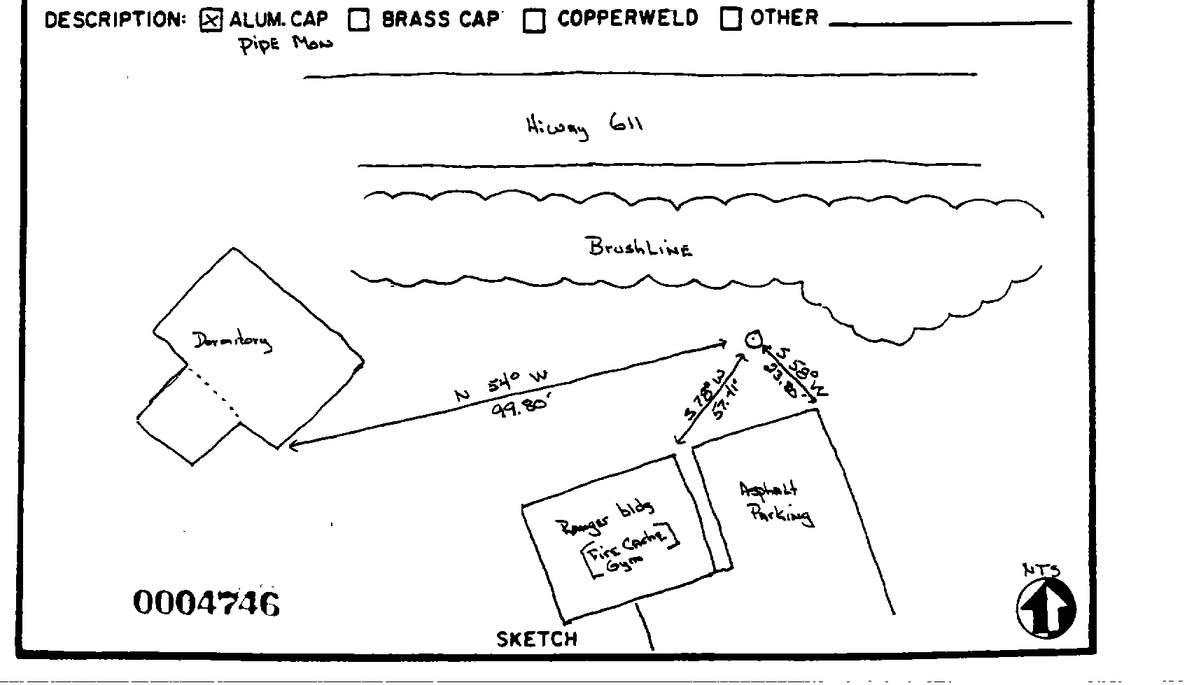 00004746 Survey Monumentation Sketch
