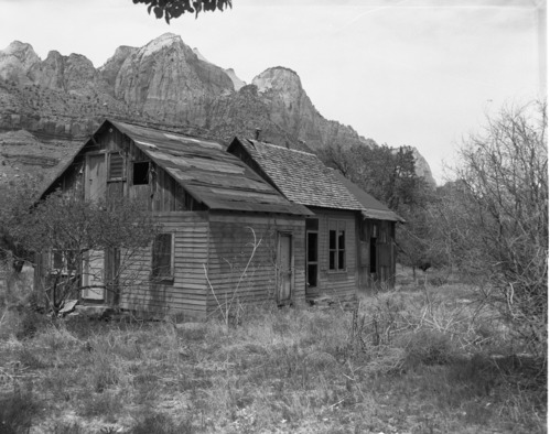 Samuel Crawford property buildings before dismantling and area clean-up.