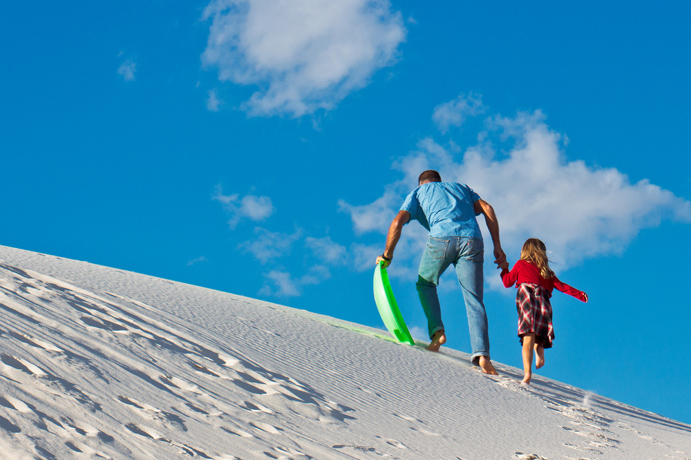 Sledding in the Dunes
