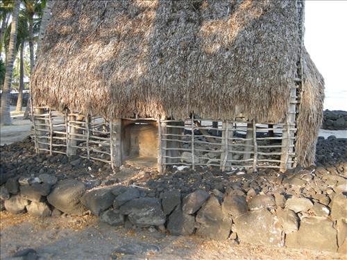 Rebuild Hale o Keawe Scale Model at Pu'uhonua o Honaunau National Historical Park in Spring 2010