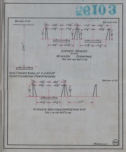 56103.LB--clearance sketches--Structures less than 8 feet from center line of track or less than 22 feet above top of rail [Group 13]