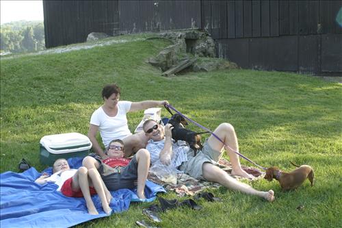 Music in the Meadow concert attendees and their dogs at Cuyahoga Valley National Park