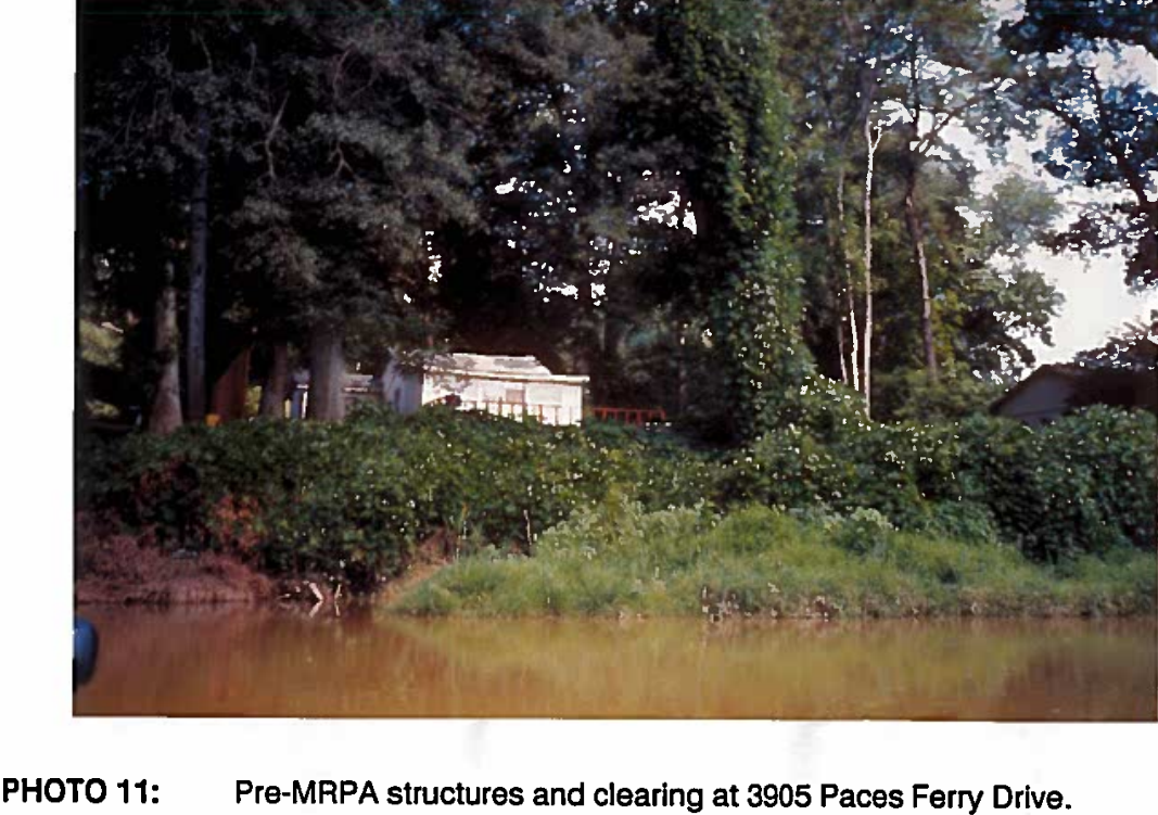 Cobb Co. 3905 Paces Ferry Drive Pre-MRPA structures and clearing