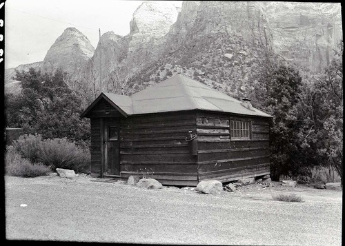 Old shed behind the administration building used for storage of scientific specimens. Canyon Junction.