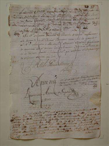 Marriage recorded on                    07/02/1797                     in Tumacácori