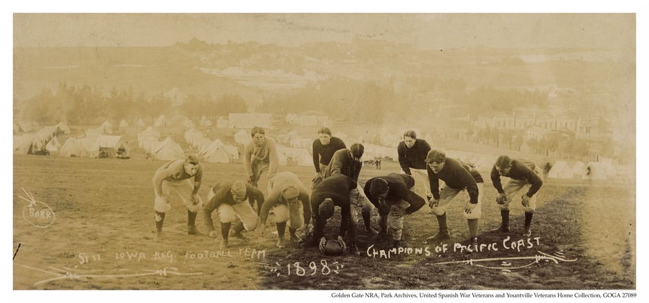 51st Iowa Regiment Football team of 1898. The Champions of the Pacific Coast 