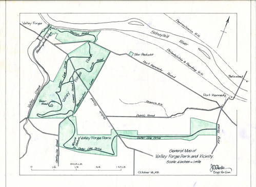 General Map of Valley Forge Park and Vicinity