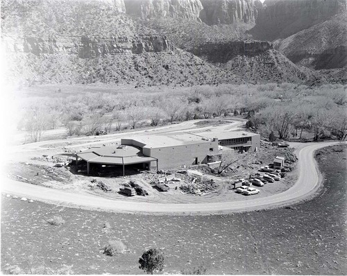 Mission 66 Visitor Center and Museum construction project at end of March 1960.