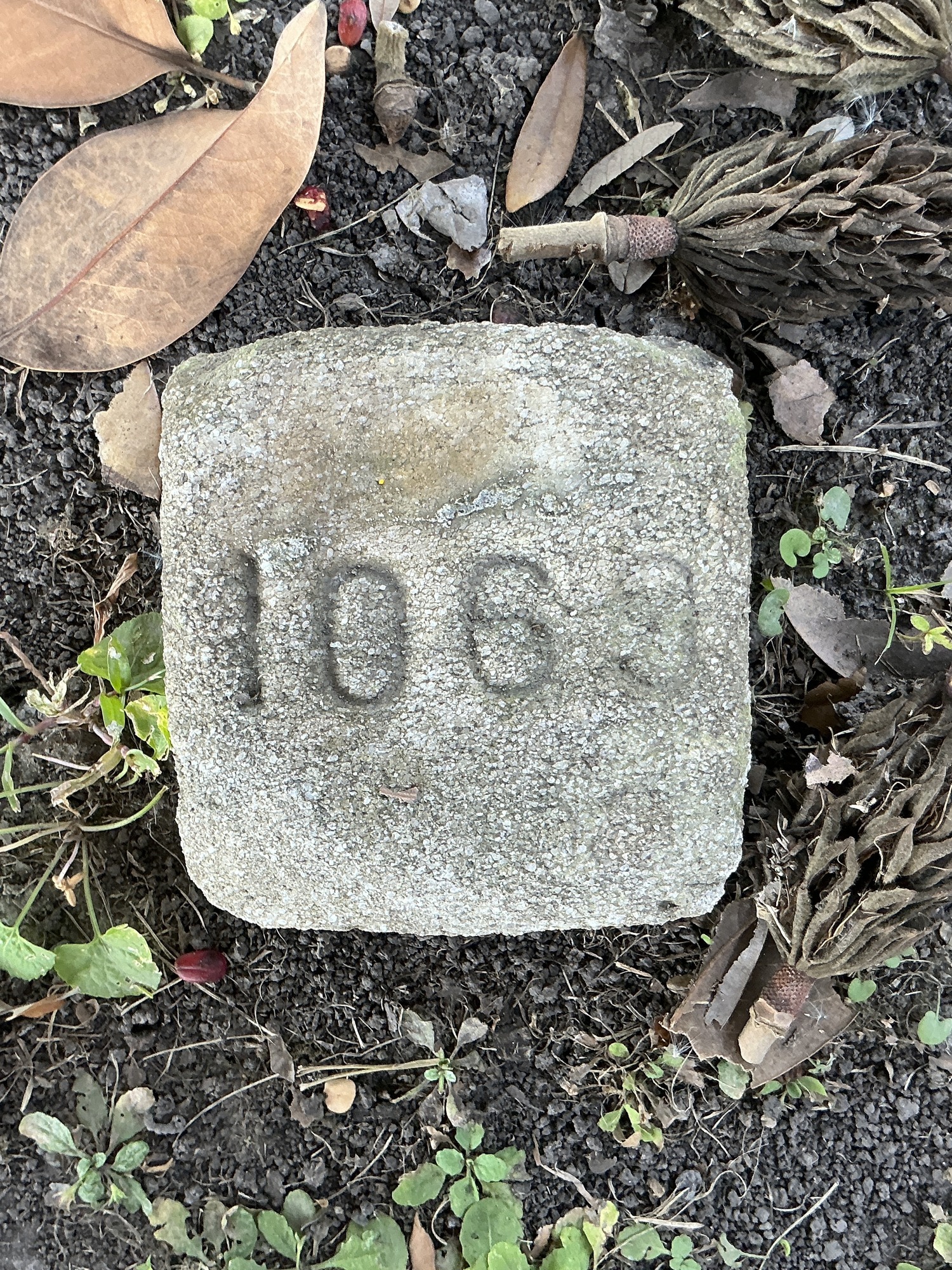 Top of flat marble marker