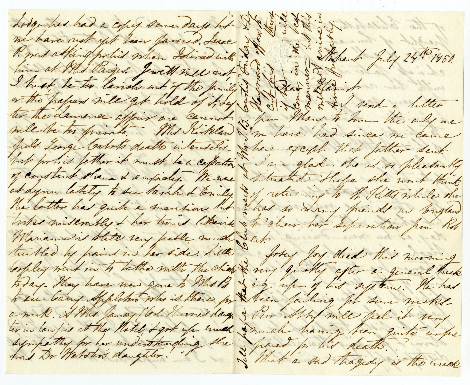 Manuscript letter