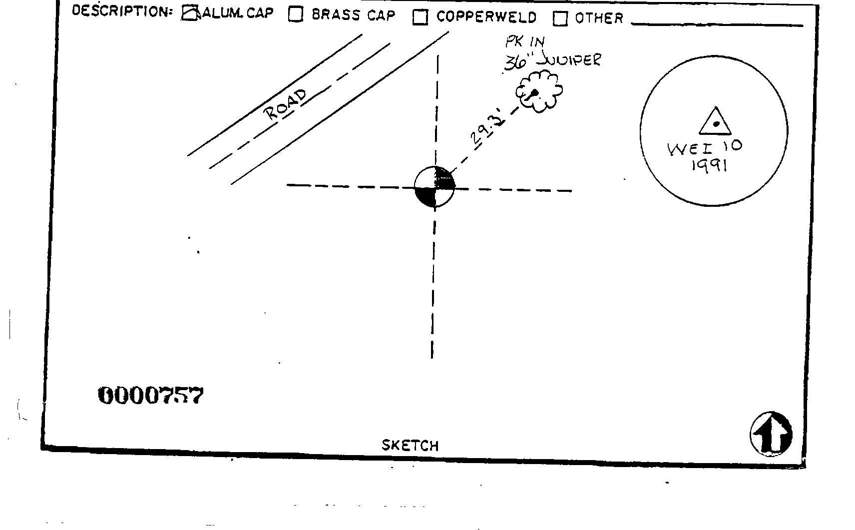 00000757 Survey Monumentation Sketch