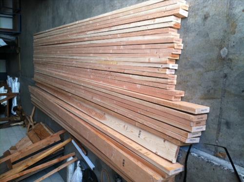 Lumber purchased for bench construction, Sept 2014