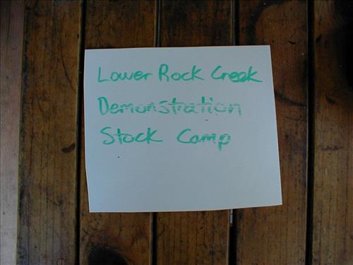 Proposed demonstration stock camp at Lower Rock Creek Xing, Sequoia and Kings Canyon National Park