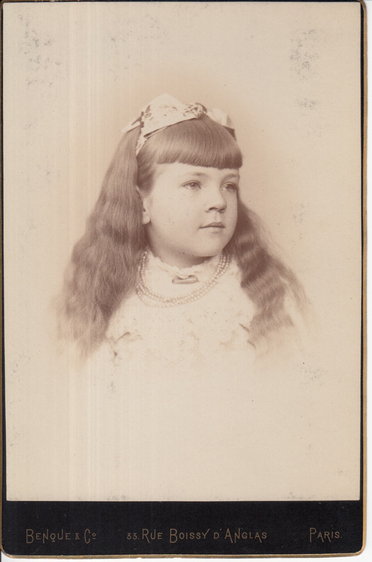 Portrait of Rosa Batchelor (daughter of Charles Batchelor).