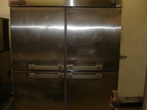 Four steel doors keep your food groups cool and handy.