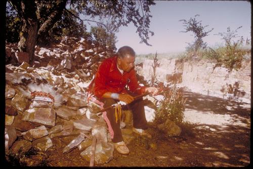 Pipestone Carving at Pipestone National Monument, Minnesota