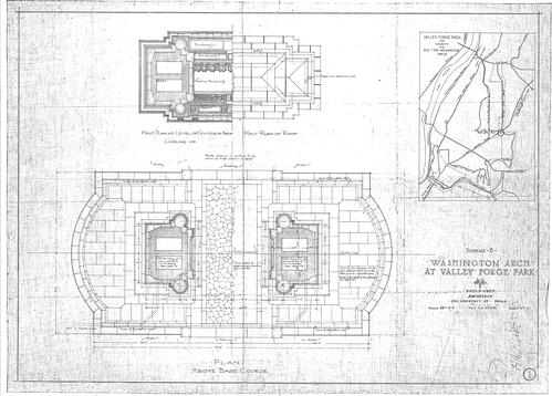 Memorial Arch at Valley Forge: Sheet 1, Scheme B