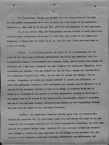 50687.BA#001--Agreement--Constructing a double track railroad near the town of Harrison extending to and under the waters of the Hudson River between New York and New Jersey (pages 3 thru 8)