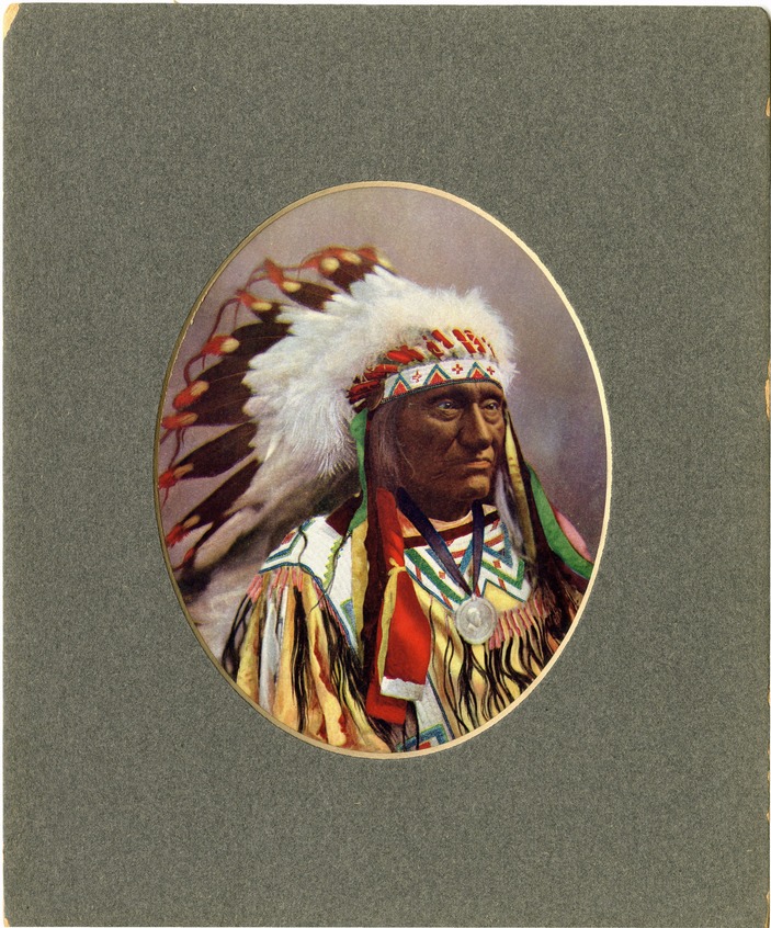 Chief Little Would [Sioux] Wearing a Silver Medallion