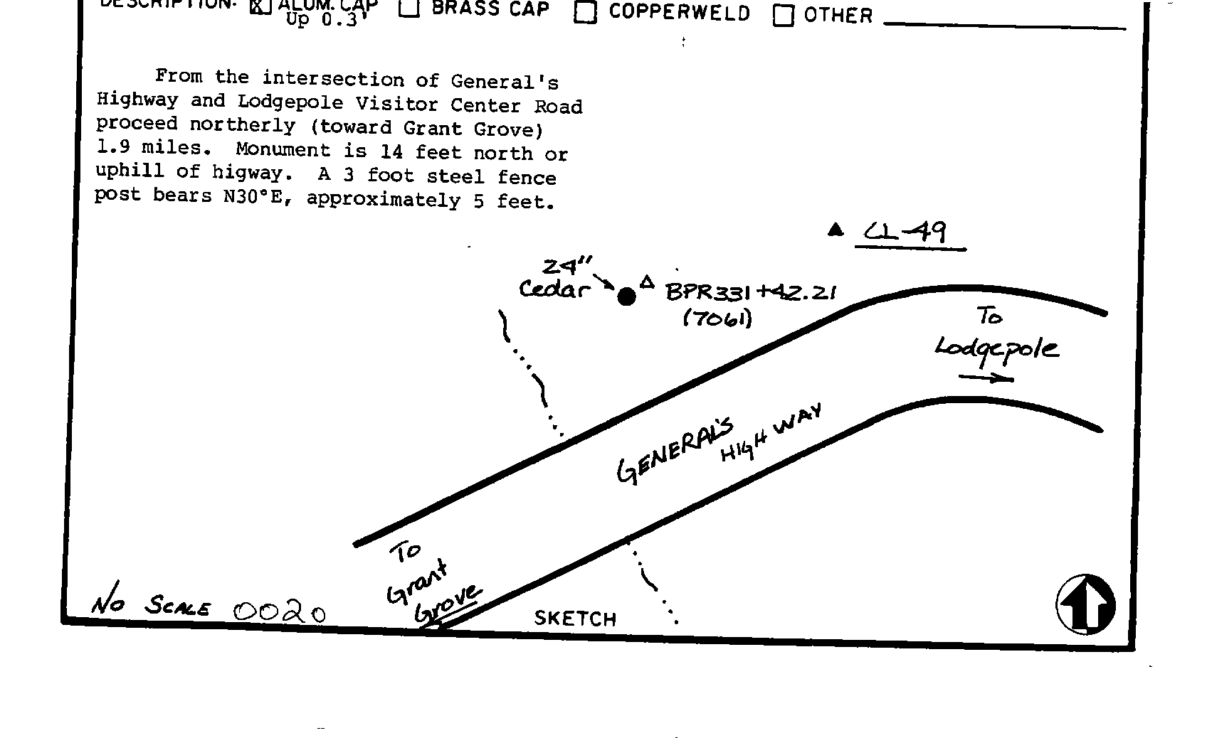 00000020 Survey Monumentation Sketch