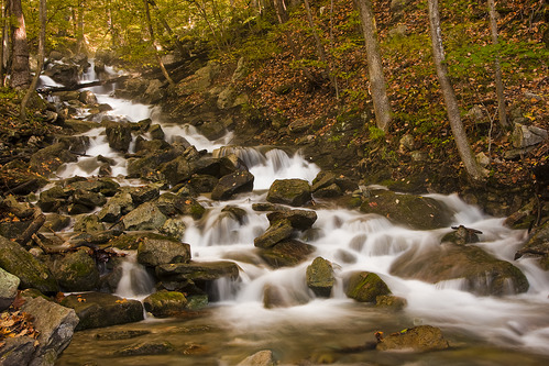 cascading water in Gap Creek