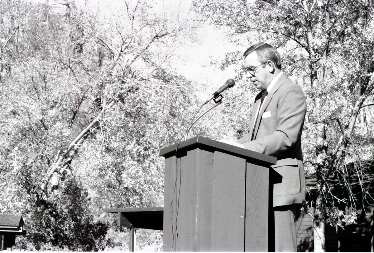 BW Photos of the Zion Lodge Rededication Ceremony.