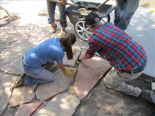 FY14 YCC Activities including landscape re-design of Bighorn Canyon NRA Visitor Center grounds.
