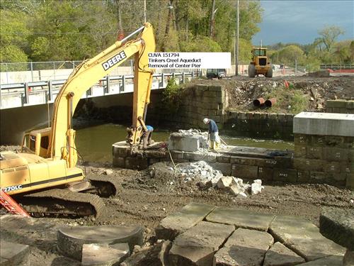 Tinkers Creek Aqueduct Construction Progress July 2011