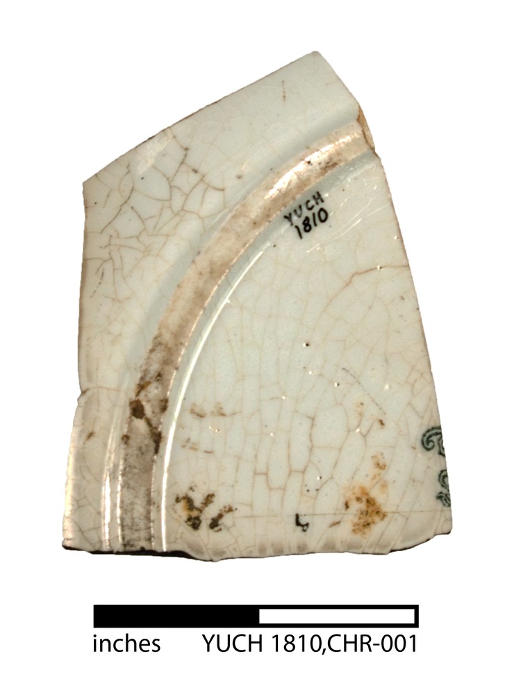 Historic ceramic plate fragment.