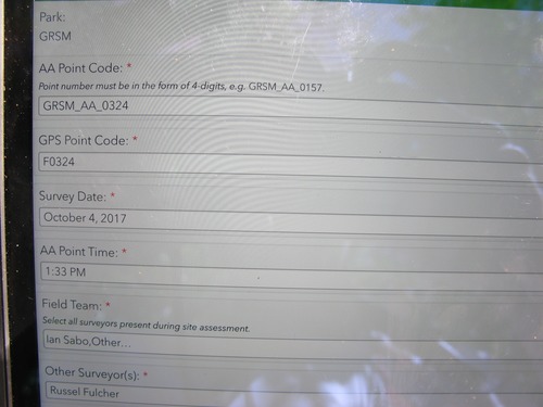 GRSM Accuracy Assessment. Plot Code: GRSM_AA_0324_1