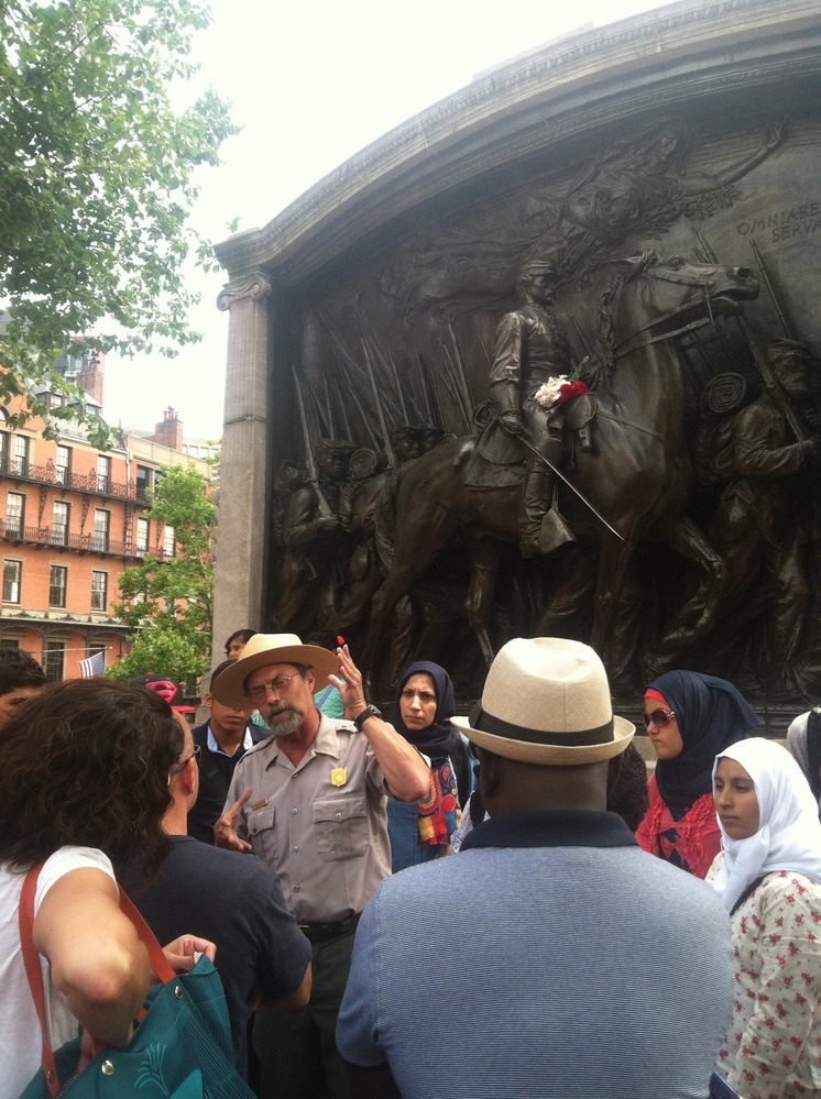 Ranger Dana at the Shaw Memorial