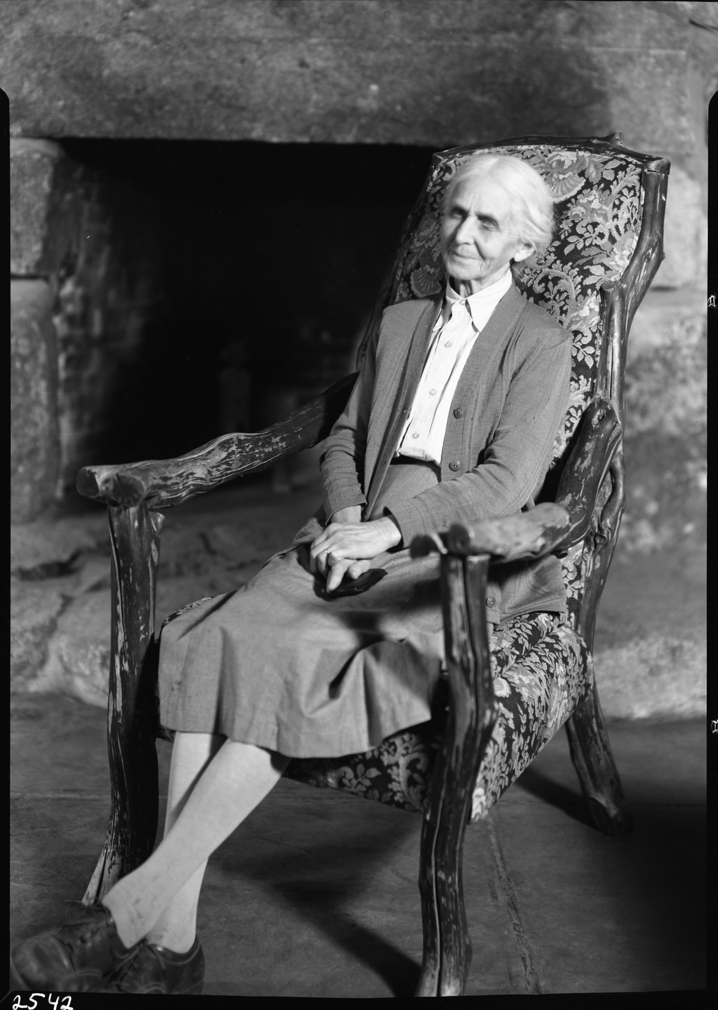 In old chair that was used in Cedar Cottage for many years.