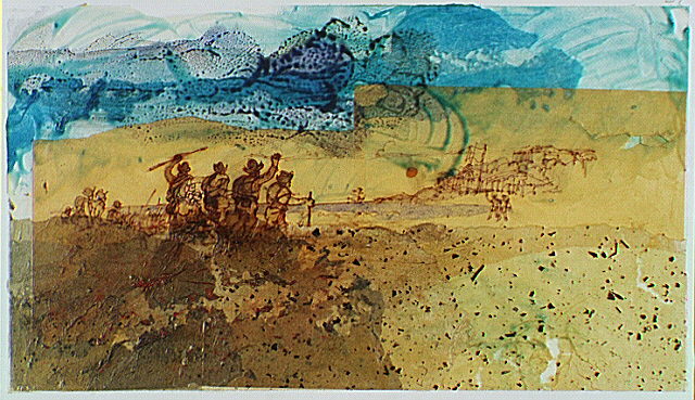 Spaniards crossing the desert.