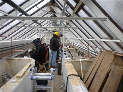 Kenilworth Aquatic Gardens Historic Greenhouse Repair - 50 percent completion December 22, 2010