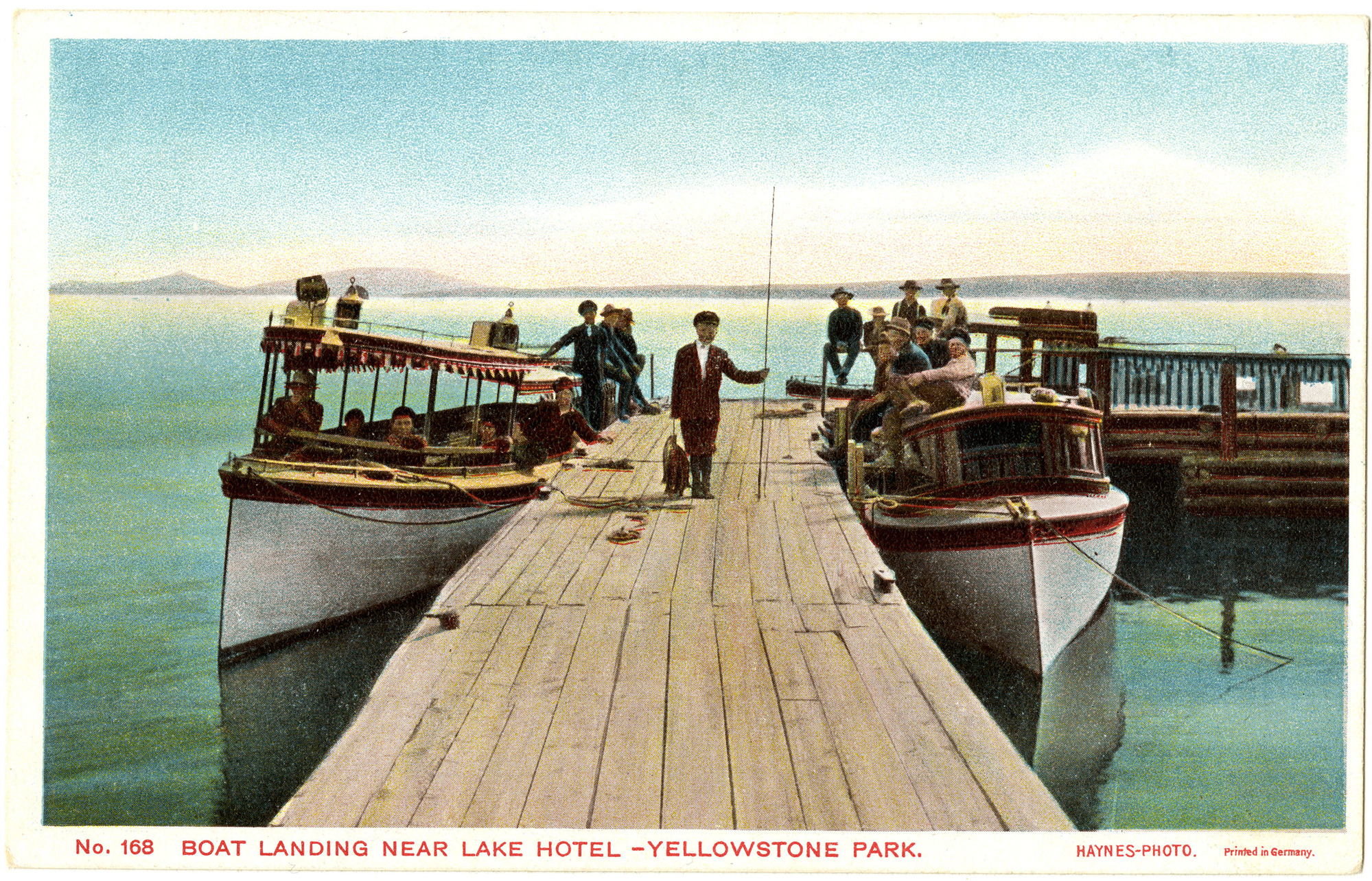 No. 168  Boat Landing Near Lake Hotel - Yellowstone Park (Postcard)