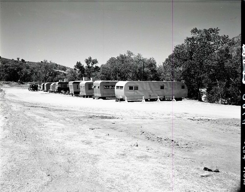 Row of trailer houses in former Civilian Conservation Corps (CCC) area.
