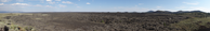 panoramic view of an expansive landscape with several cinder cones