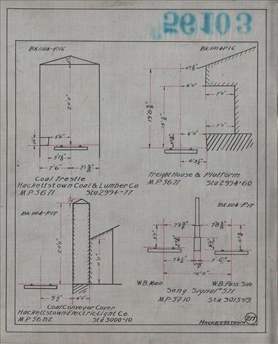 56103.LB--clearance sketches--Structures less than 8 feet from center line of track or less than 22 feet above top of rail [Group 06]