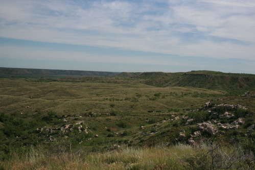 Looking across the mesas and valleys from the Antelope Creek site.